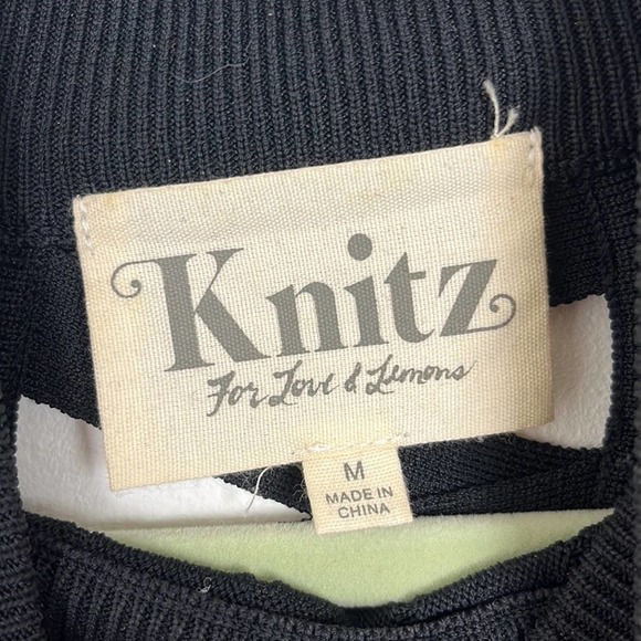 For Love & Lemons Knitz Simone Black Dress - Picture 4 of 5